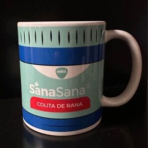SanaSana Colita de Rana Ceramic Mug in Mint and Blue
